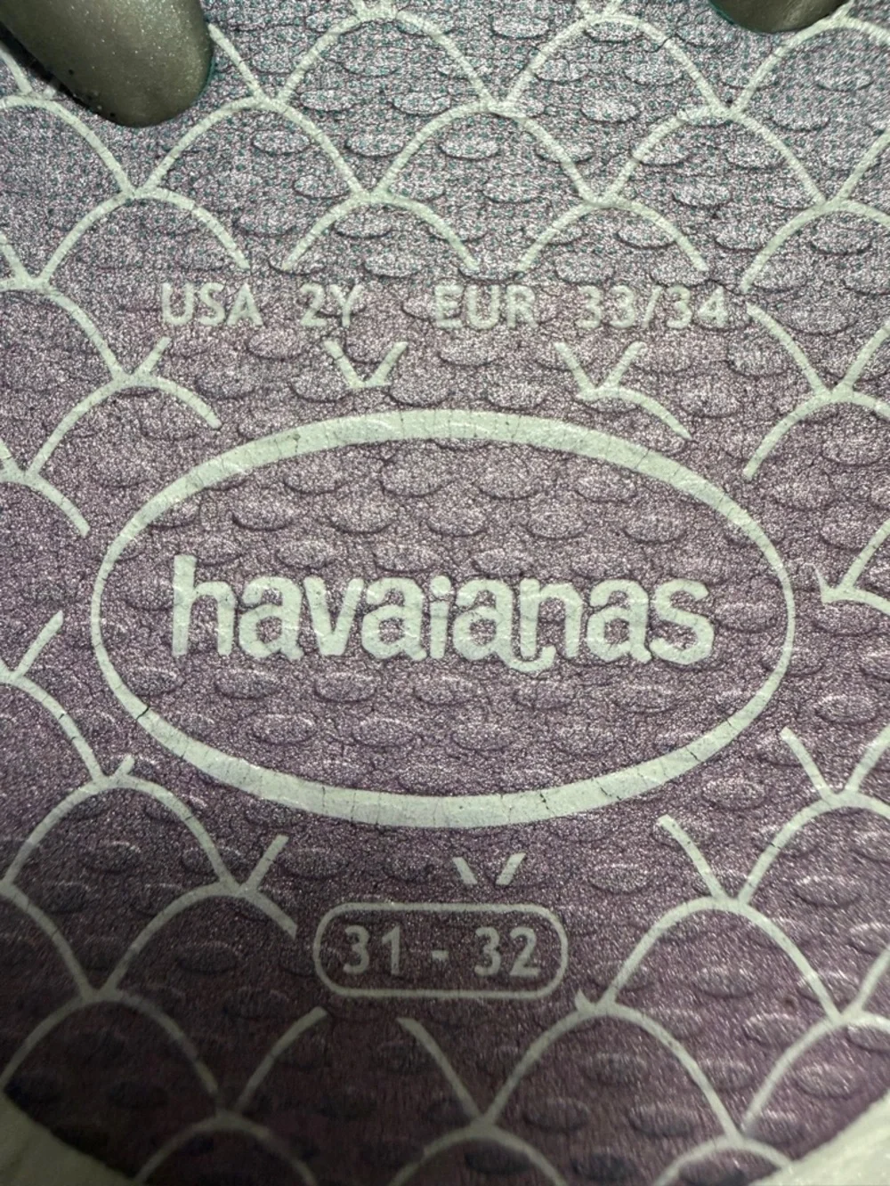 Havaianas Mermaid Flip Flops - Teal, Purple & Silver